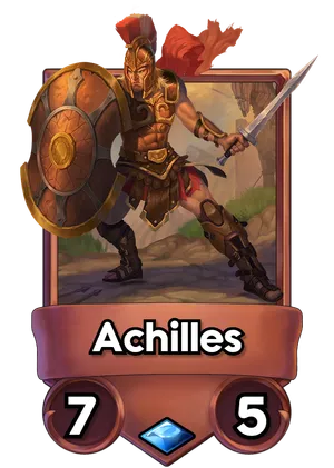 The bronze tier of the character card Achilles