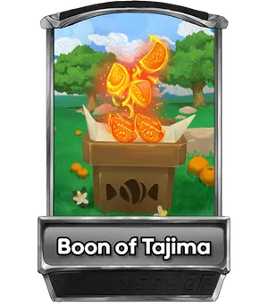 Boon of Tajima's card