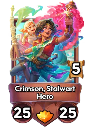 Crimson, Stalwart Hero's card