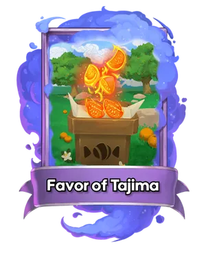 Favor of Tajima's card