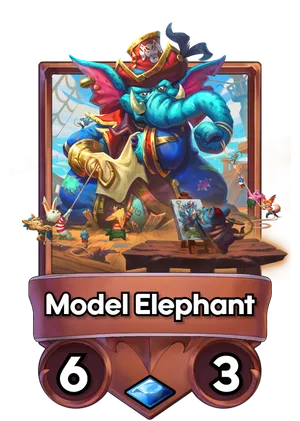 Model Elephant's card