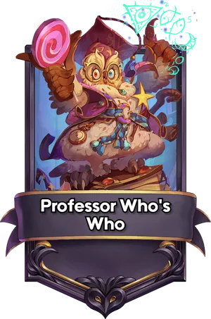 Professor Who's Who's card