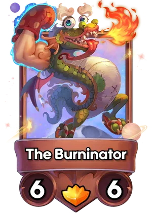 The Burninator's card
