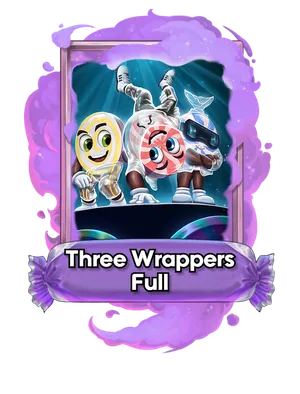 Three Wrappers Full's card