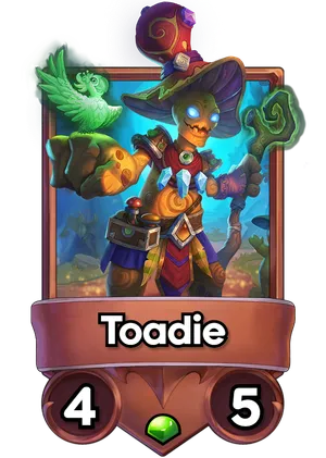 Toadie's card